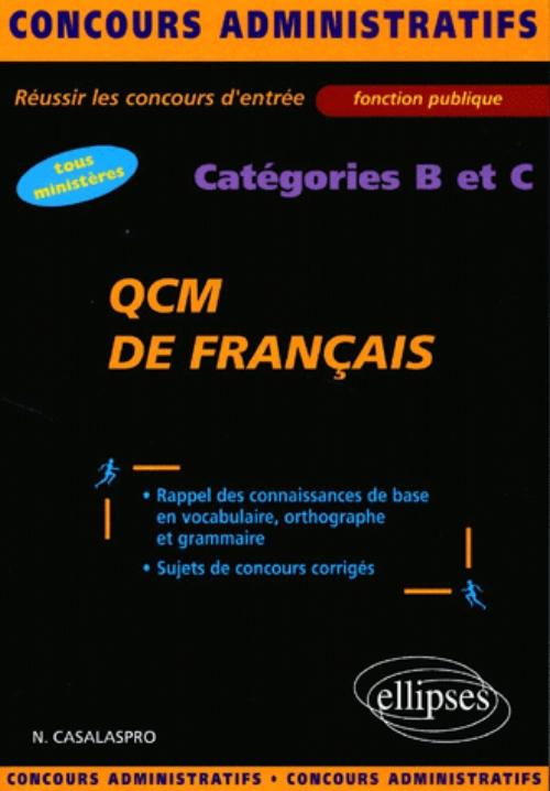 QCM de fran�ais - cat�gories B et C