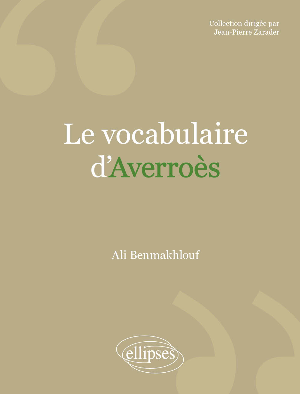 Vocabulaire d'Averro�s (Le)