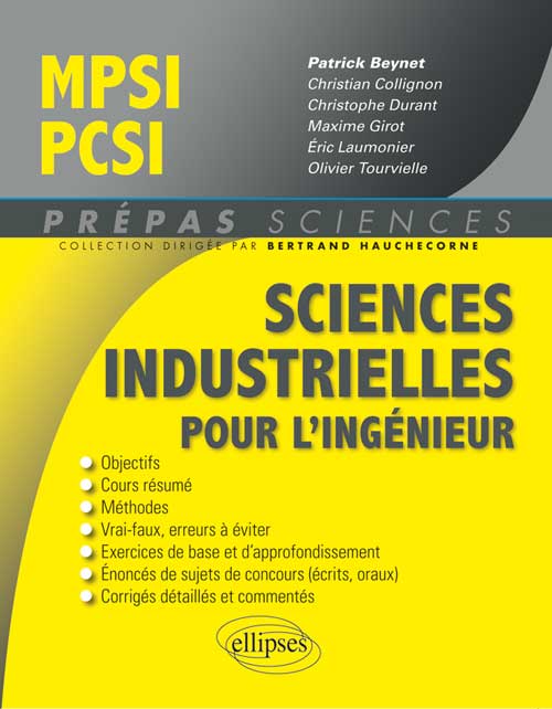 Sciences industrielles pour l'ing�nieur MPSI - PCSI