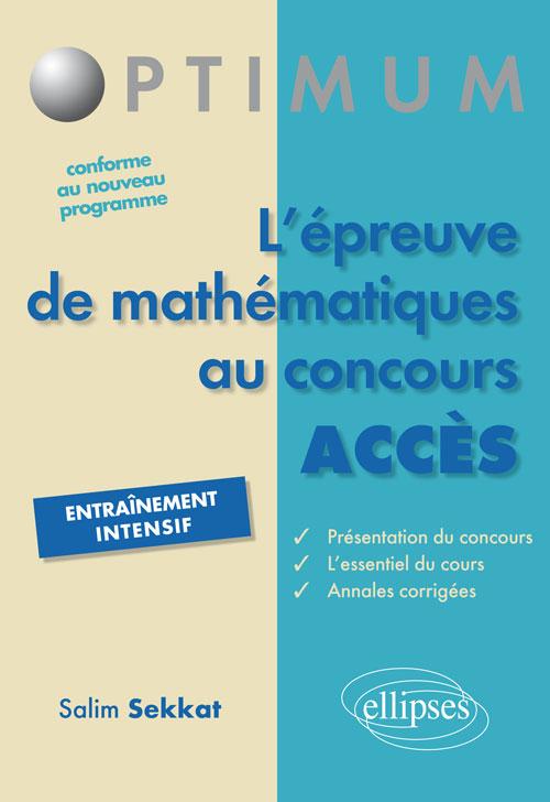 l'�preuve de math�matiques au concours ACCES
