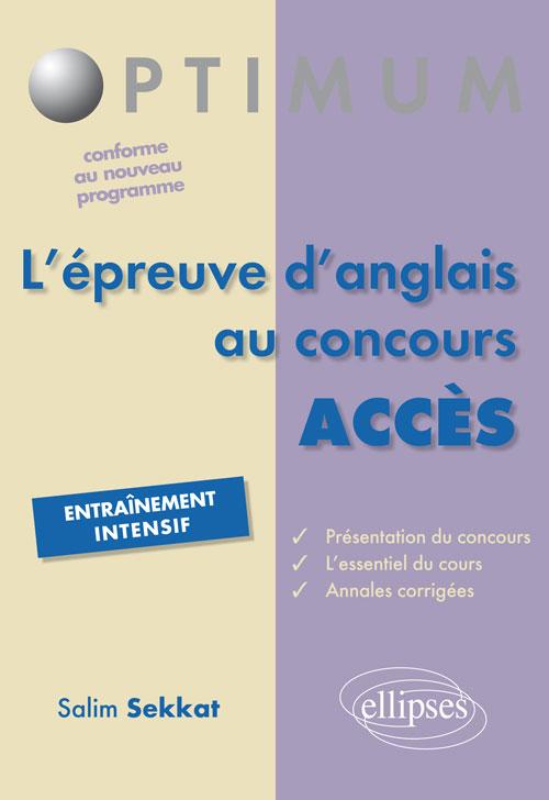 l'�preuve d'anglais au concours ACCES