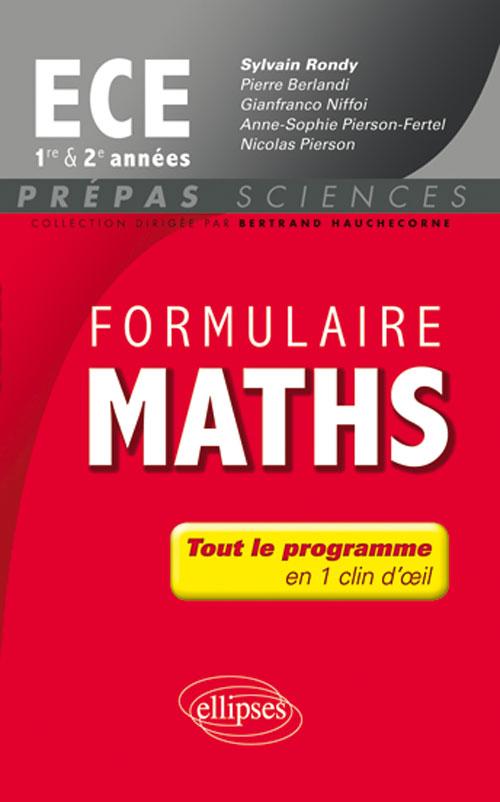 Formulaire Maths ECE 1re et 2e ann�e