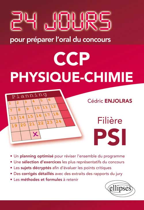 Physique-chimie 24 jours pour pr�parer l`oral du concours CCP - Fili�re PSI