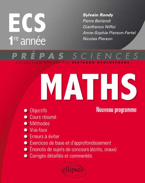 Math�matiques ECS-1 - conforme au nouveau programme 2013