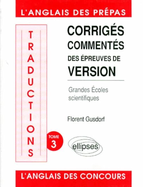 Traductions (version) �coles scientifiques tome 3