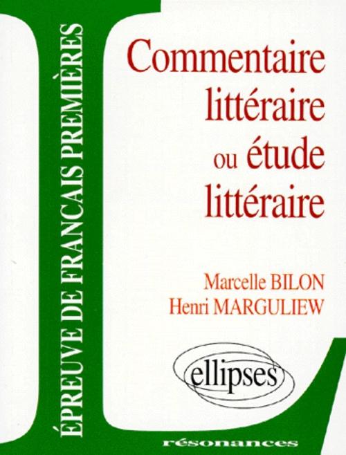 �preuves anticip�es de Fran�ais - 2e sujet - Commentaire litt�raire ou �tude litt�raire