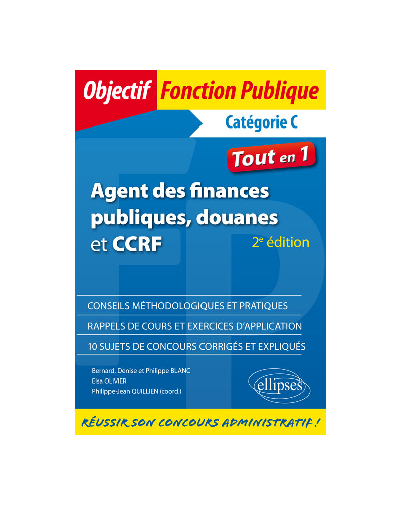 Agent des finances publiques, douanes et CCRF - Catégorie C - Tout-en-un - 2e édition