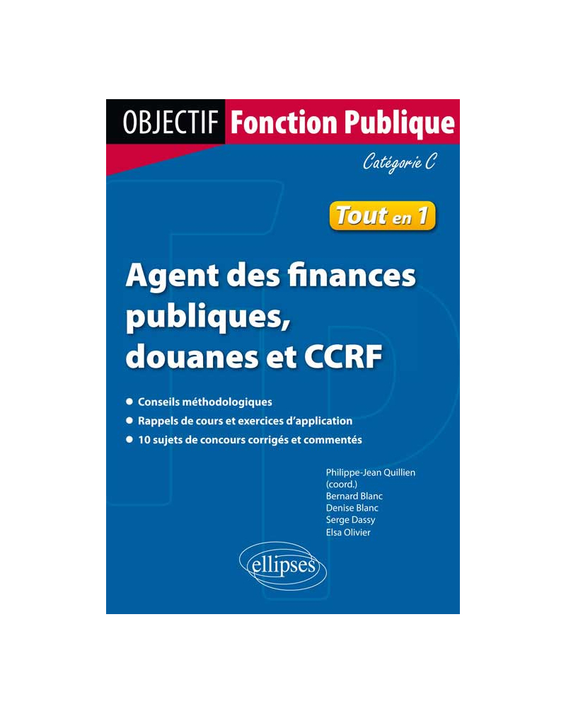 Agent des finances publiques, douanes et CCRF. Catégorie C