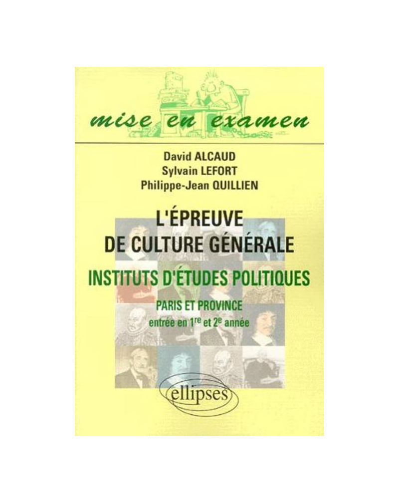 épreuve de culture générale IEP (Paris et Province) (L')