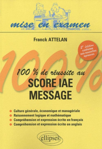 100% de réussite au score IAE - Message - 2e édition