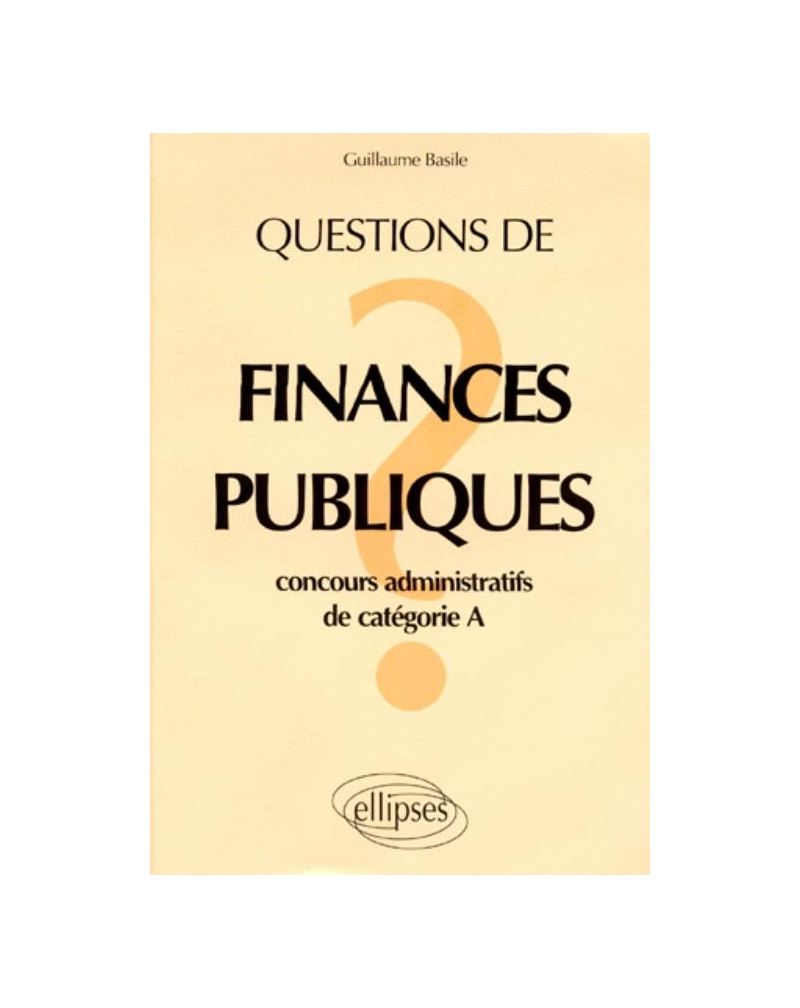 Questions de finances publiques