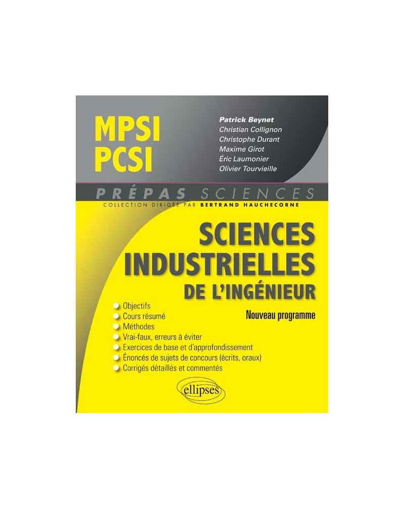 Sciences industrielles pour l’ingénieur MPSI - PCSI - Nouveau programme