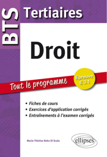 Droit Bts Tertiaires Fiches De Cours Et Exercices Corriges
