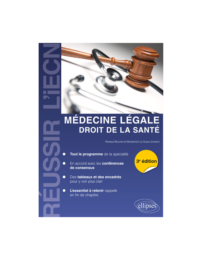 Médecine légale, droit de la santé - 3e édition