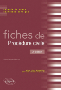 Fiches de Procédure civile. Rappels de cours et exercices corrigés - 2e édition