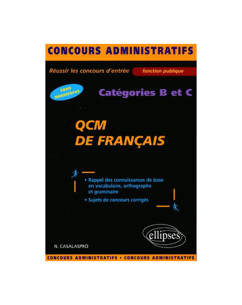 QCM de français - catégories B et C