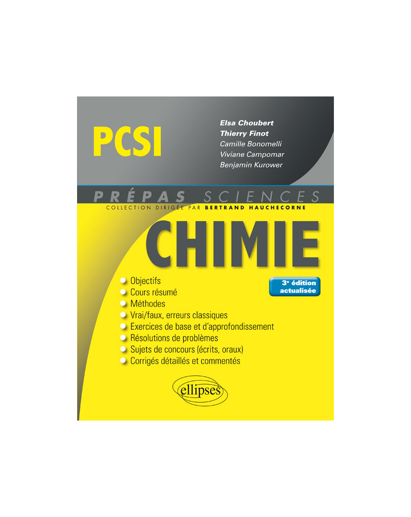 Chimie PCSI - 3e édition actualisée