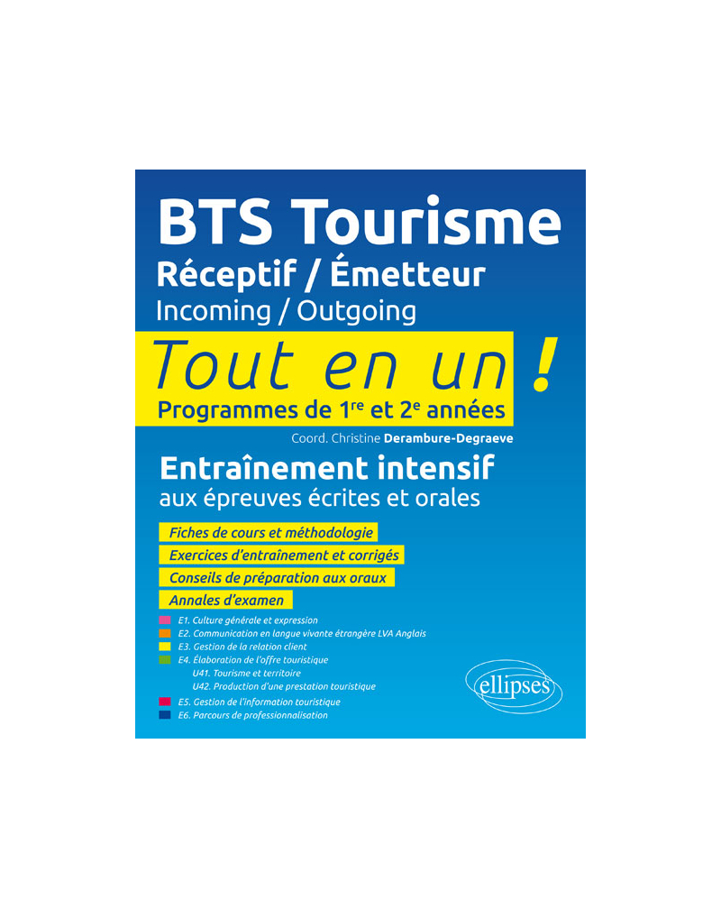 BTS Tourisme. Réceptif / Émetteur. Incoming / Outgoing.