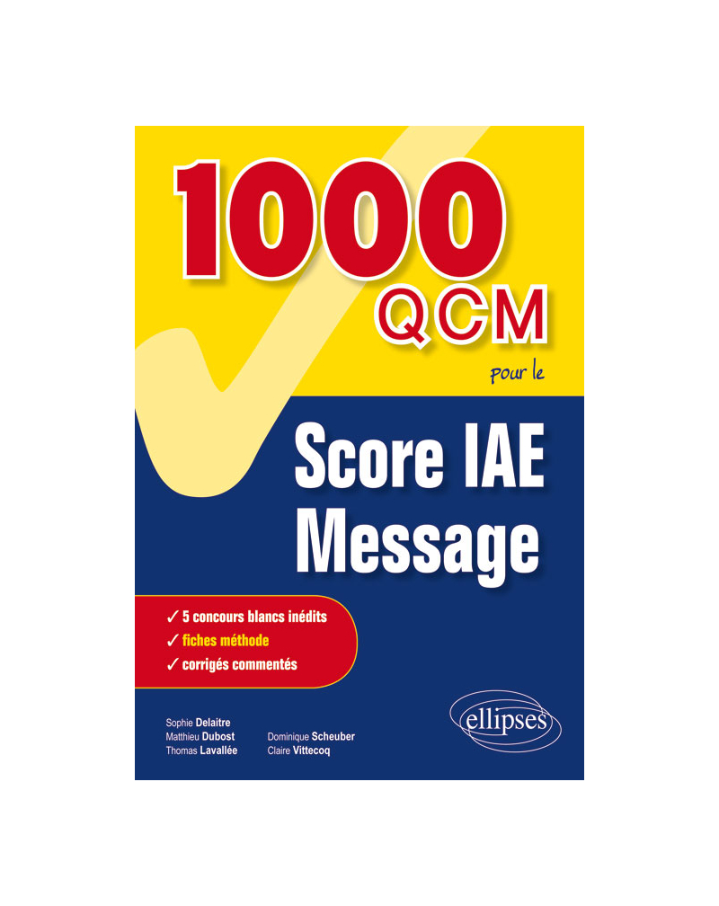 1000 QCM pour le Score IAE Message