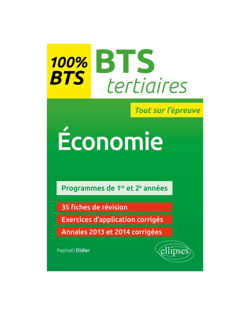 BTS Tertiaires - Economie - programme 1re et 2e années