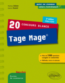 20 concours blancs Tage Mage® - Méthode, trucs et astuces - 2e édition mise à jour