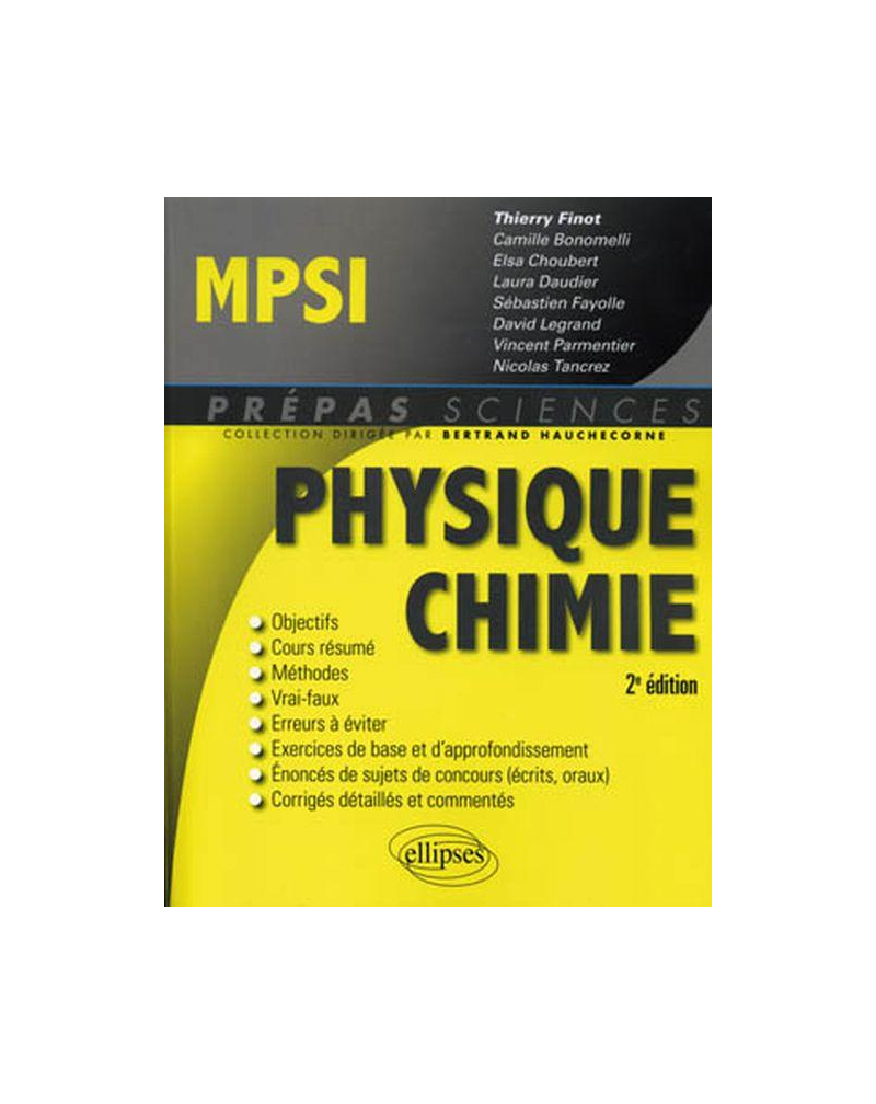 Physique-Chimie MPSI - 2e édition