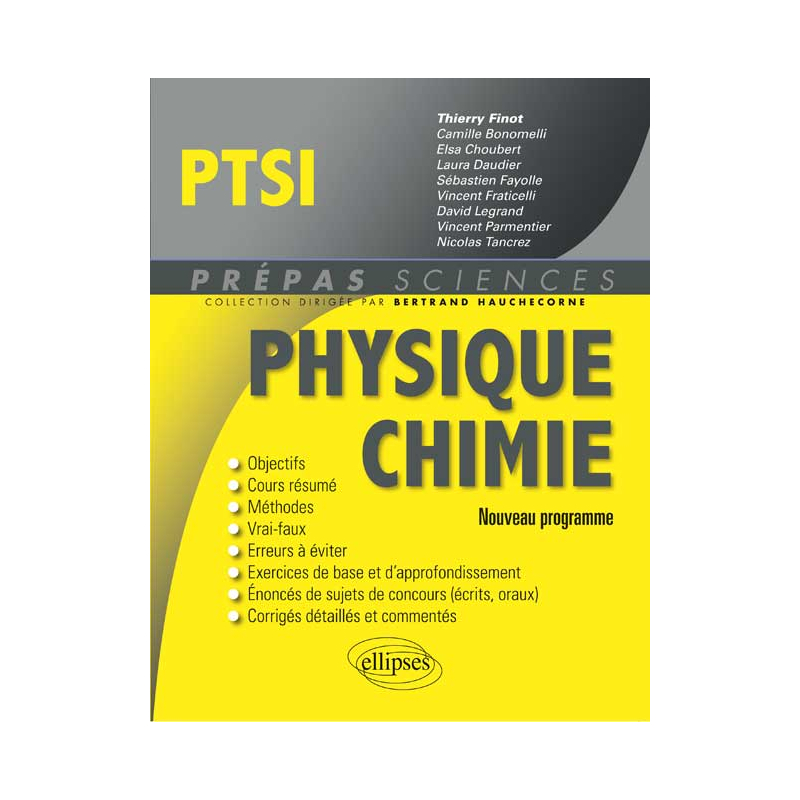 Physique-Chimie PTSI - conforme au nouveau programme 2013