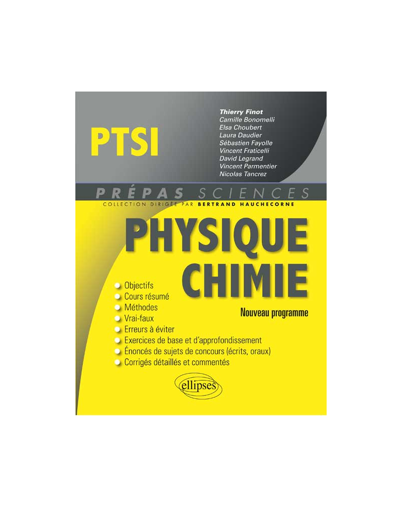 Physique-Chimie PTSI - conforme au nouveau programme 2013