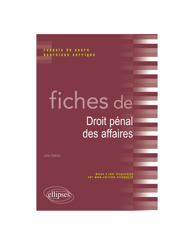 Fiches de droit pénal des affaires