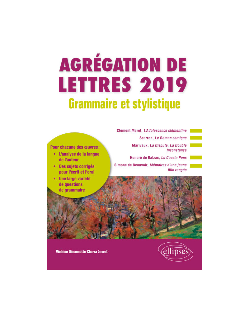 Grammaire et stylistique Agrégation de lettres 2019