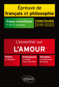 Thème et les trois œuvres. Epreuve de français/philo. Prépas scientifiques. 2019-2020