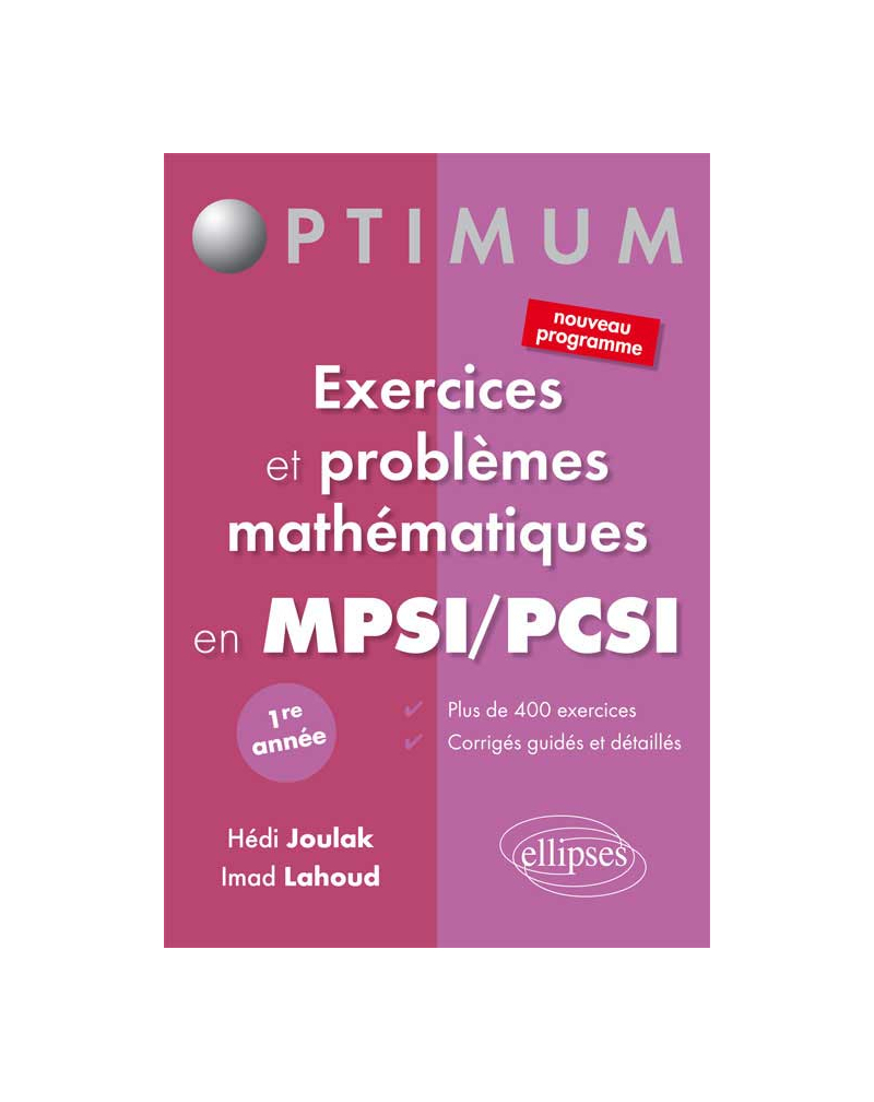 Exercices et problèmes mathématiques en PCSI/MPSI - 1e année