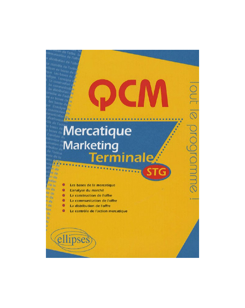 QCM mercatique - marketing - Terminale STG