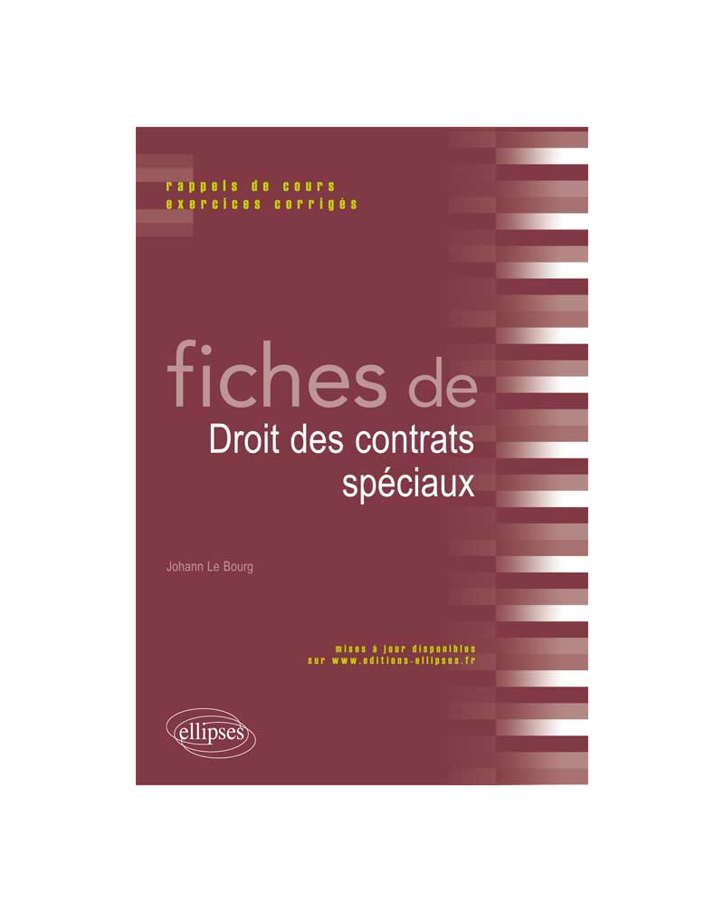 Fiche de Droit des contrats spéciaux
