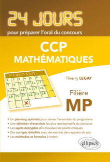 Mathematiques 24 Jours Pour Preparer L Oral Du Concours Ccp Filiere Mp