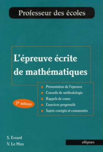 L'épreuve écrite de mathématiques, 2e édition