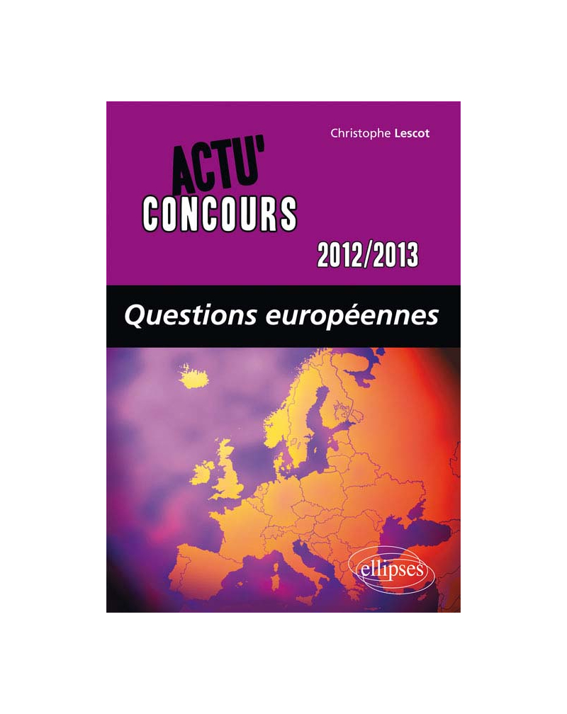 Questions européennes - 2012-2013