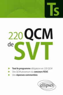 220 QCM de SVT Terminale S et concours Fesic - Enseignement obligatoire