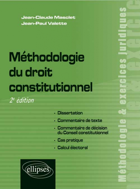 Methodologie Du Droit Constitutionnel 2e Edition