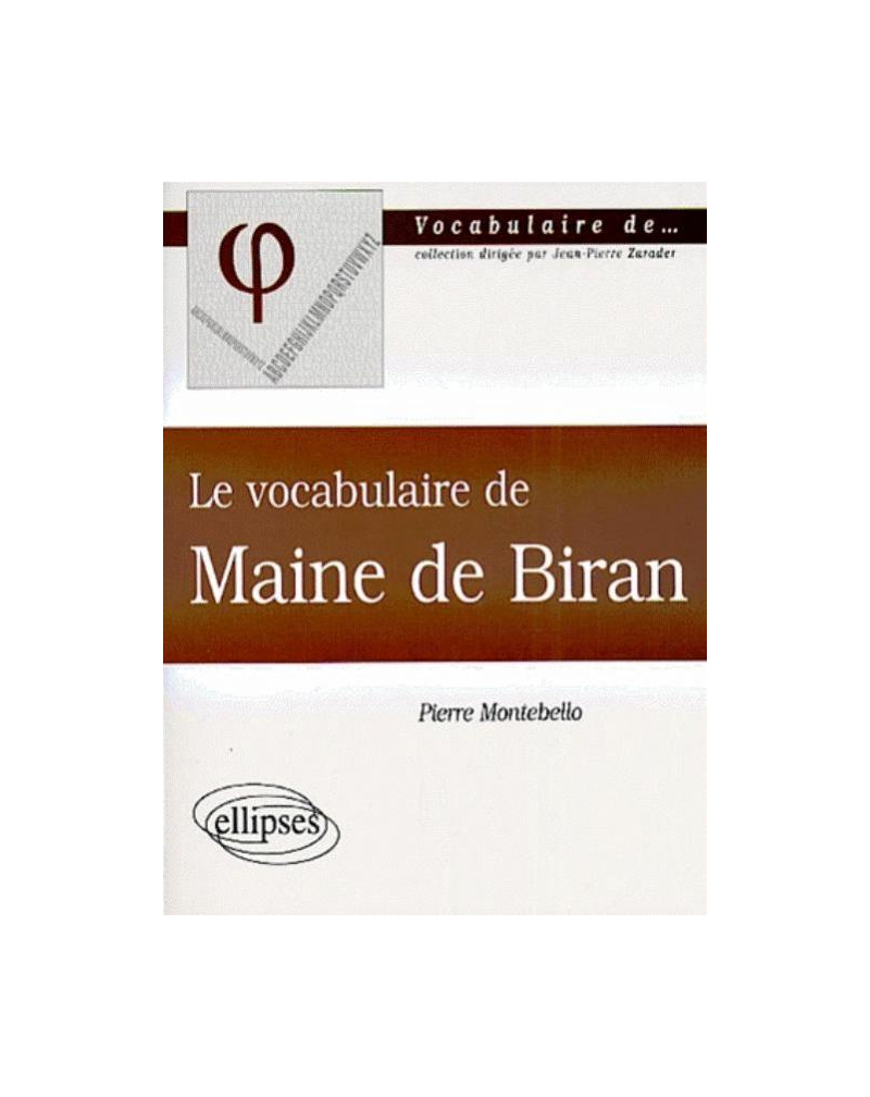 vocabulaire de Maine de Biran (Le)
