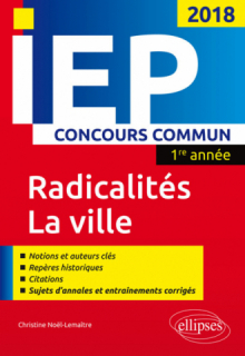 Concours commun IEP 2018. 1re année. Synthèse sur les deux thèmes - Radicalités / La ville