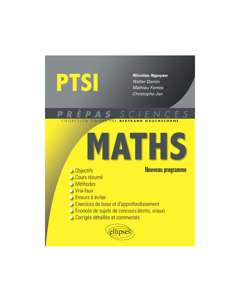 Mathématiques PTSI - conforme au nouveau programme 2013