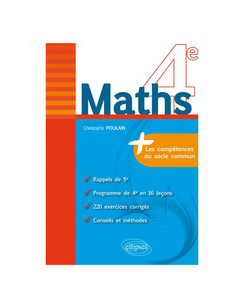 Maths 4e - fiches de rappel + exercices corrigés