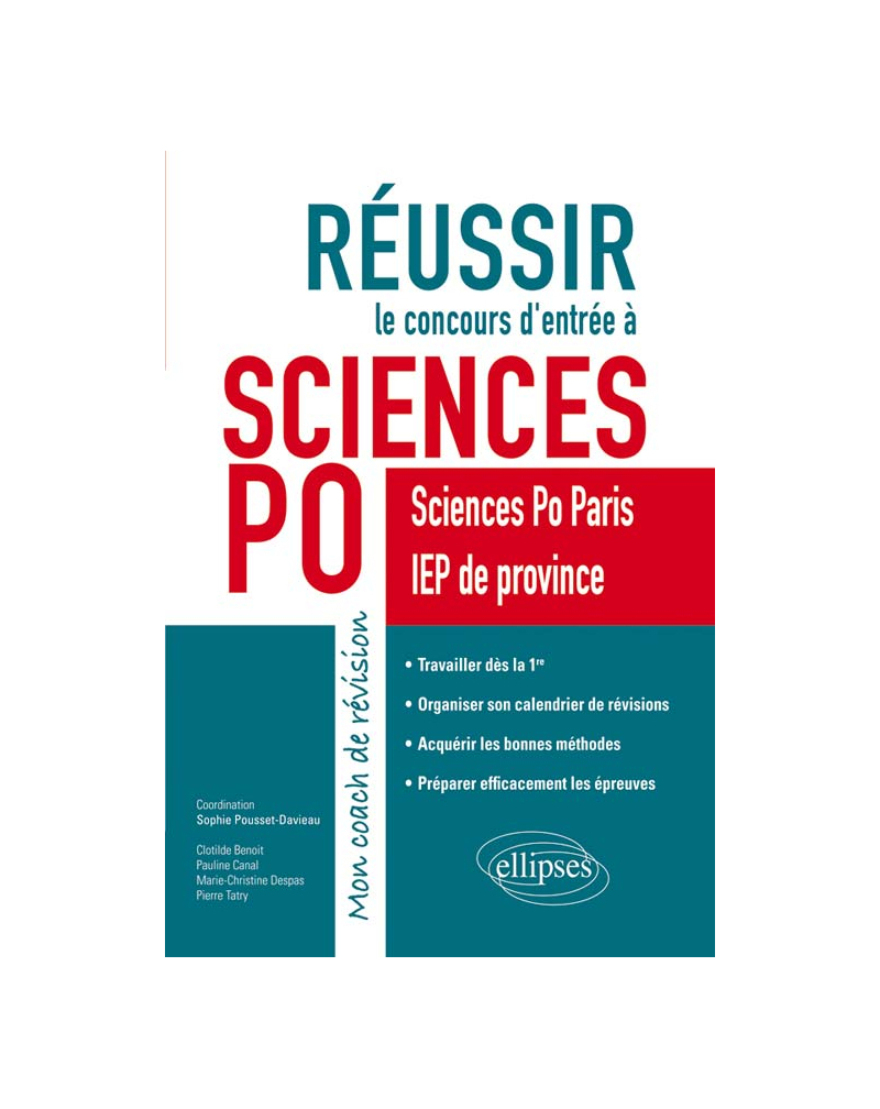 Réussir le concours d’entrée à Sciences  Po. Mon coach de révision - Sciences Po Paris et IEP de province