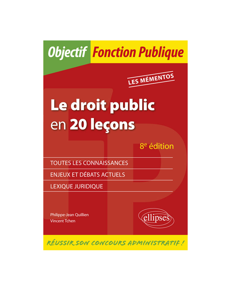 Le droit public en 20 leçons - 8e édition