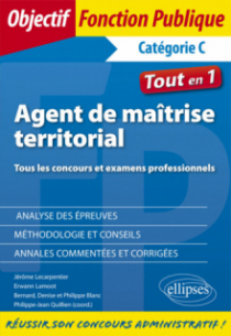 Agent de maîtrise territorial. Concours et examens professionnels - Catégorie C