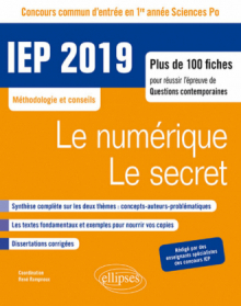 Concours commun IEP 2019. Plus de 100 fiches pour réussir l'épreuve de questions contemporaines - entrée en 1re année d'IEP/Sciences PO