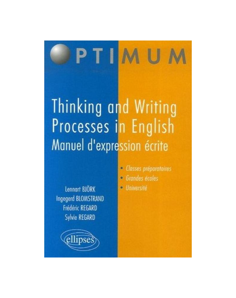 Thinking and Writing Processes in English - Manuel d'expression écrite