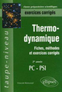 Thermodynamique PC-PSI - 2e année - Fiches, méthodes et exercices corrigés