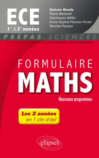 Formulaire Maths ECE 1re et 2e années - nouveaux programmes 2013-2014